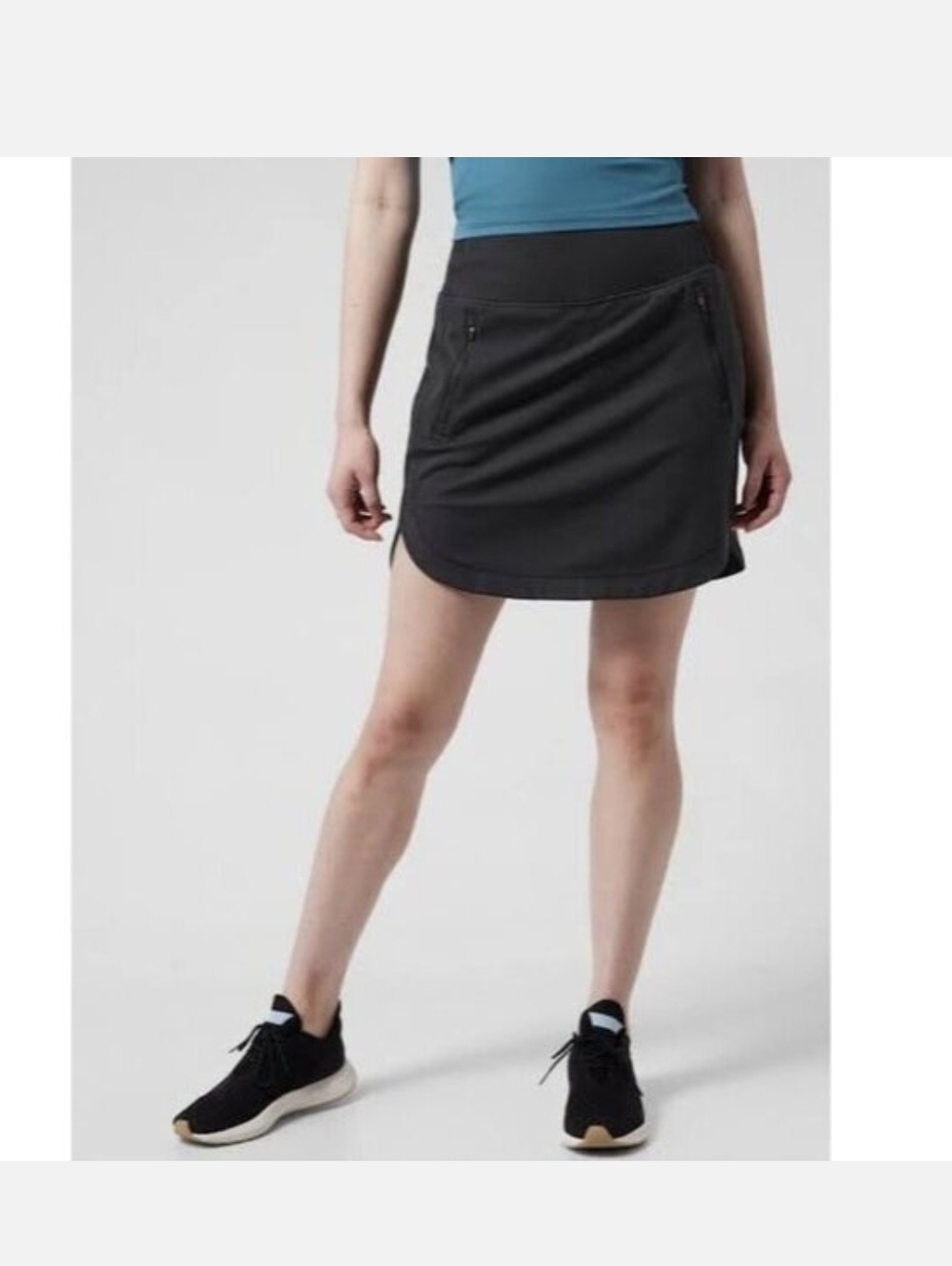 Athleta Fairway 18" Golf Skort Skirt Casual Active Pockets Women’s Medium Black